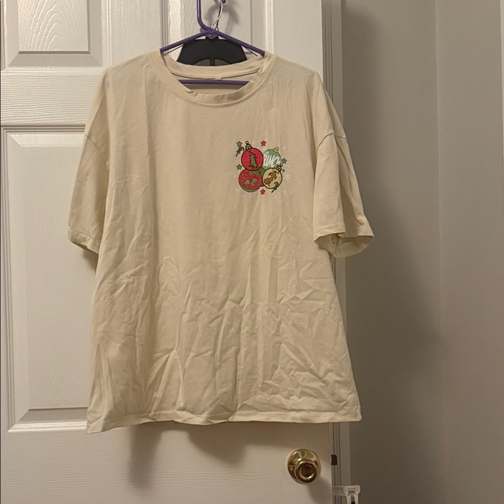 Beige Graphic Short Sleeve Tee